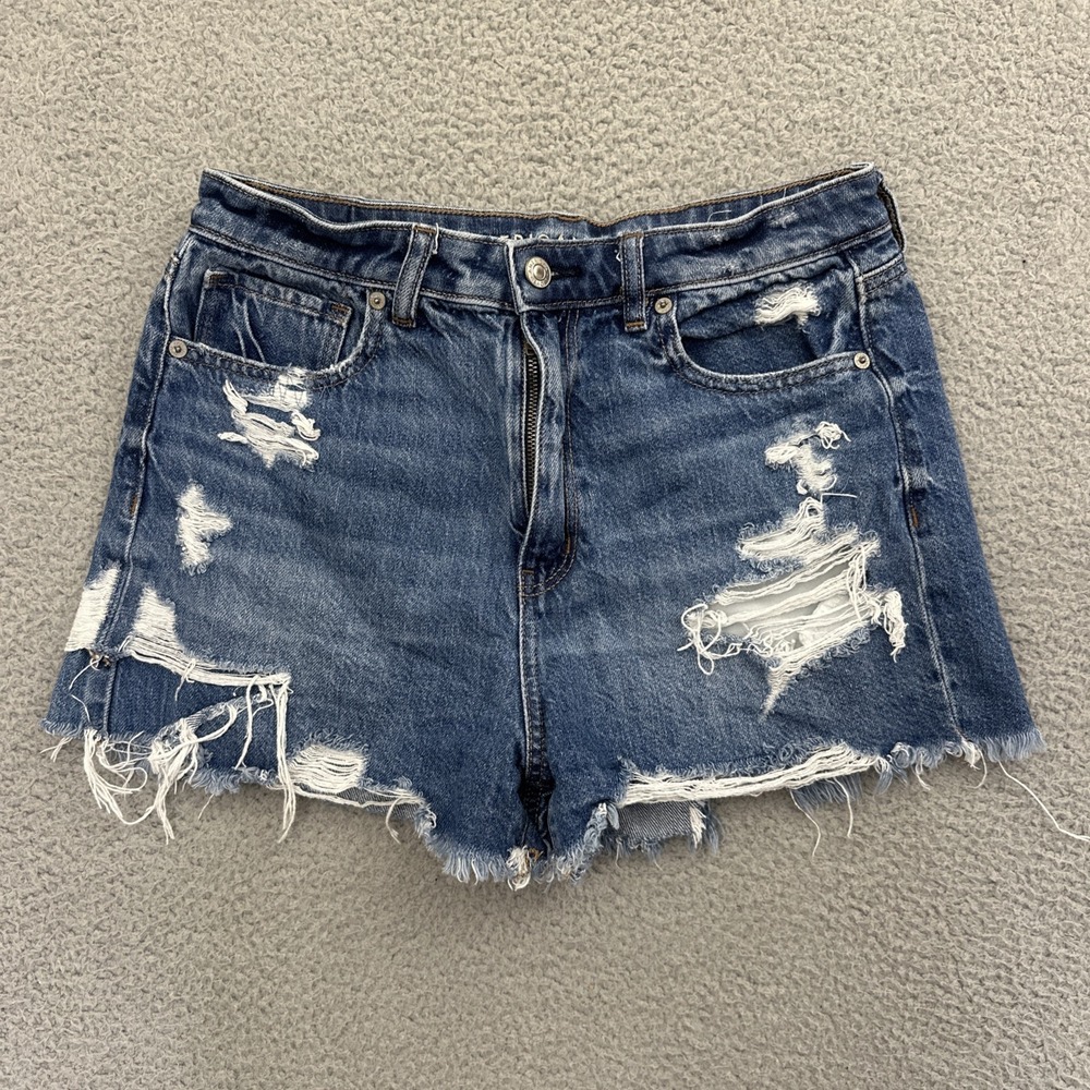 American Eagle Mom Denim Jean Shorts 2" Distressed Cut Off‎ Festival Women's 8